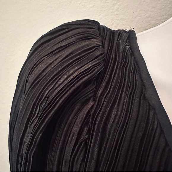 Stunning 1980s Womens 8 Ana Colon Couture Blouse Whimsigoth Pleated Black - Picture 5 of 13